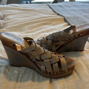 Bed Stu cobbler series sandals distressed silver
